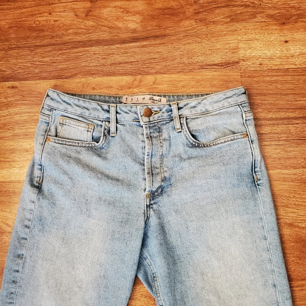 Denim&Co Cropped Jeans Size 4 Button Fly